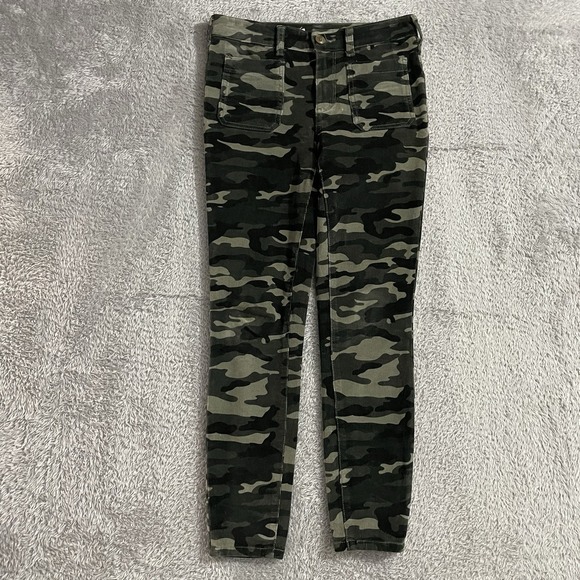 Pilcro Pants - Pilcro And The Letterpress Pants Womens 26 High Rise Skinny Camouflage Corduroy